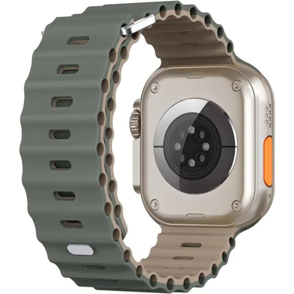 Sport Soft Silicone Compatible with Apple Watch Ocean Band Wristband Ultra 9 8 7